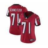 Women's Nike Atlanta Falcons #71 Wes Schweitzer Red Team Color Vapor Untouchable Limited Player NFL Jersey