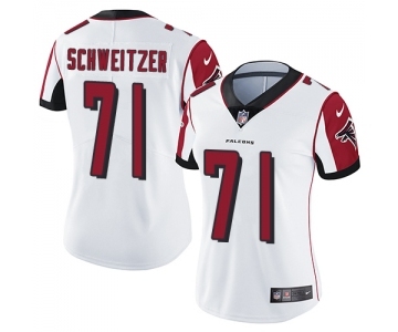 Women's Nike Atlanta Falcons #71 Wes Schweitzer White Vapor Untouchable Limited Player NFL Jersey