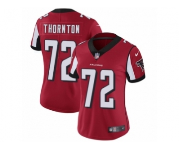 Women's Nike Atlanta Falcons #72 Hugh Thornton Vapor Untouchable Limited Red Team Color NFL Jersey