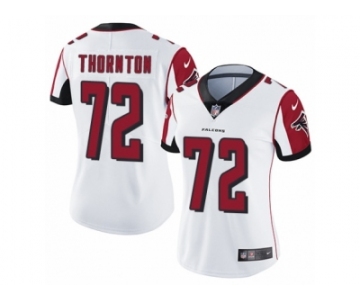 Women's Nike Atlanta Falcons #72 Hugh Thornton Vapor Untouchable Limited White NFL Jersey