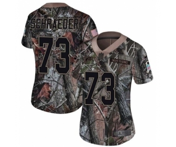 Women's Nike Atlanta Falcons #73 Ryan Schraeder Limited Camo Rush Realtree NFL Jersey