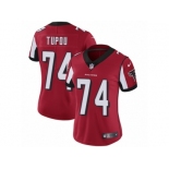 Women's Nike Atlanta Falcons #74 Tani Tupou Red Team Color Vapor Untouchable Limited Player NFL Jersey