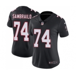 Women's Nike Atlanta Falcons #74 Ty Sambrailo Black Alternate Vapor Untouchable Limited Player NFL Jersey