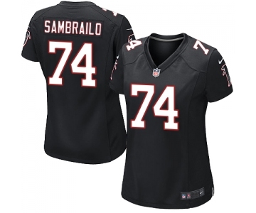 Women's Nike Atlanta Falcons #74 Ty Sambrailo Game Black Alternate NFL Jersey