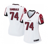 Women's Nike Atlanta Falcons #74 Ty Sambrailo Game White NFL Jersey