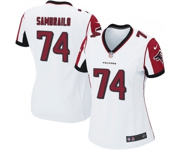 Women's Nike Atlanta Falcons #74 Ty Sambrailo Game White NFL Jersey