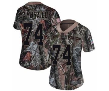 Women's Nike Atlanta Falcons #74 Ty Sambrailo Limited Camo Rush Realtree NFL Jersey