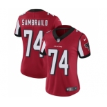 Women's Nike Atlanta Falcons #74 Ty Sambrailo Red Team Color Vapor Untouchable Limited Player NFL Jersey