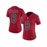 Women's Nike Atlanta Falcons #8 Matt Schaub Limited Red Rush NFL Jersey