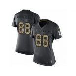 Women's Nike Atlanta Falcons #88 Tony Gonzalez Limited Black 2016 Salute to Service NFL Jersey