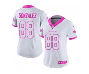 Women's Nike Atlanta Falcons #88 Tony Gonzalez Limited Rush Fashion Pink NFL Jersey