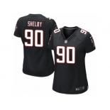 Women's Nike Atlanta Falcons #90 Derrick Shelby Limited Black Alternate NFL Jersey