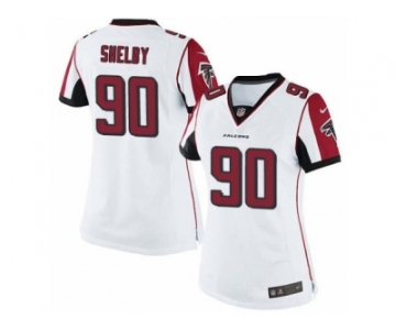 Women's Nike Atlanta Falcons #90 Derrick Shelby Limited White NFL Jersey