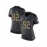 Women's Nike Atlanta Falcons #92 Dontari Poe Limited Black 2016 Salute to Service NFL Jersey