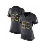 Women's Nike Atlanta Falcons #93 Dwight Freeney Limited Black 2016 Salute to Service NFL Jersey