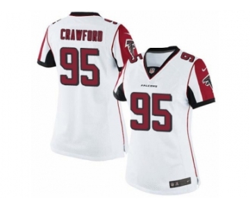 Women's Nike Atlanta Falcons #95 Jack Crawford Limited White NFL Jersey