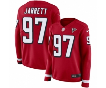 Women's Nike Atlanta Falcons #97 Grady Jarrett Limited Red Therma Long Sleeve NFL Jersey