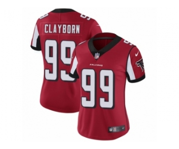 Women's Nike Atlanta Falcons #99 Adrian Clayborn Vapor Untouchable Limited Red Team Color NFL Jersey