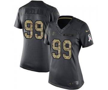 Women's Nike Atlanta Falcons #99 Terrell McClain Limited Black 2016 Salute to Service NFL Jersey