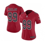 Women's Nike Atlanta Falcons #99 Terrell McClain Limited Red Rush Vapor Untouchable NFL Jersey