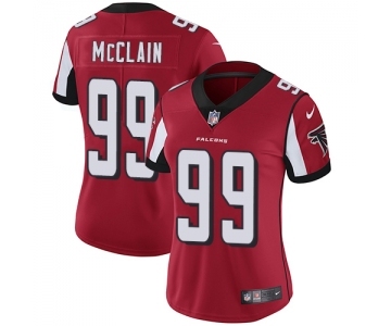 Women's Nike Atlanta Falcons #99 Terrell McClain Red Team Color Vapor Untouchable Limited Player NFL Jersey