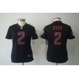 nike women nfl jerseys atlanta falcons #2 matt ryan black[nike impact limited]