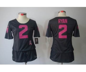 nike women nfl jerseys atlanta falcons #2 matt ryan dk.grey[breast cancer awareness]