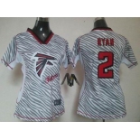 nike women nfl jerseys atlanta falcons #2 matt ryan [fem fan zebra]