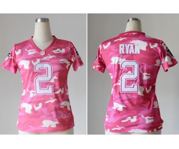 nike women nfl jerseys atlanta falcons #2 matt ryan pink[fashion camo]