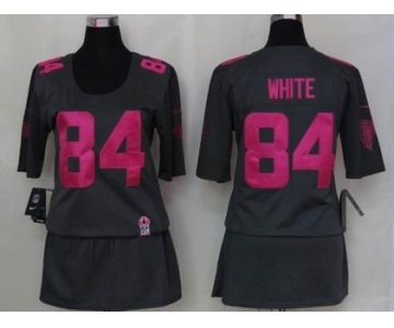 nike women nfl jerseys atlanta falcons #84 white dk.grey[breast cancer awareness]