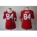 nike women nfl jerseys atlanta falcons #84 white red[breast cancer awareness]