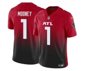 Youth Atlanta Falcons #1 Darnell Mooney Red Black 2024 F.U.S.E. Vapor Untouchable Limited Stitched Jersey