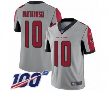 Youth Atlanta Falcons #10 Steve Bartkowski Limited Silver Inverted Legend 100th Season Football Jersey