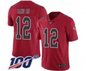 Youth Atlanta Falcons #12 Mohamed Sanu Limited Red Rush Vapor Untouchable 100th Season Football Jersey