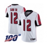 Youth Atlanta Falcons #12 Mohamed Sanu White Vapor Untouchable Limited Player 100th Season Football Jersey