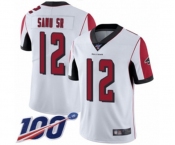 Youth Atlanta Falcons #12 Mohamed Sanu White Vapor Untouchable Limited Player 100th Season Football Jersey