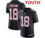 Youth Atlanta Falcons #18 Kirk Cousins Black Vapor Untouchable Limited Stitched Jersey