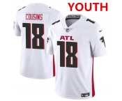 Youth Atlanta Falcons #18 Kirk Cousins White Vapor Untouchable Limited Stitched Jersey