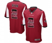 Youth Atlanta Falcons #2 Matt Ryan Limited Red Strobe Football Jersey