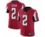 Youth Atlanta Falcons #2 Matt Ryan Red Team Color Vapor Untouchable Limited Player Football Jersey