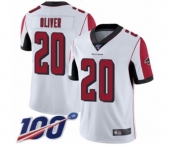 Youth Atlanta Falcons #20 Isaiah Oliver White Vapor Untouchable Limited Player 100th Season Football Jersey