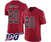 Youth Atlanta Falcons #20 Kendall Sheffield Limited Red Rush Vapor Untouchable 100th Season Football Jersey