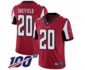 Youth Atlanta Falcons #20 Kendall Sheffield Red Team Color Vapor Untouchable Limited Player 100th Season Football Jersey