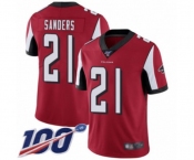 Youth Atlanta Falcons #21 Deion Sanders Red Team Color Vapor Untouchable Limited Player 100th Season Football Jersey