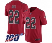 Youth Atlanta Falcons #22 Keanu Neal Limited Red Rush Vapor Untouchable 100th Season Football Jersey