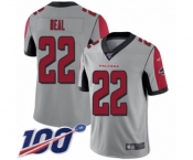 Youth Atlanta Falcons #22 Keanu Neal Limited Silver Inverted Legend 100th Season Football Jersey