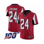 Youth Atlanta Falcons #24 Devonta Freeman Red Team Color Vapor Untouchable Limited Player 100th Season Football Jersey