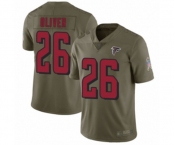 Youth Atlanta Falcons #26 Isaiah Oliver Limited Olive 2017 Salute to Service Football Jersey