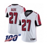 Youth Atlanta Falcons #27 Damontae Kazee White Vapor Untouchable Limited Player 100th Season Football Jersey