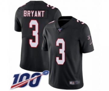 Youth Atlanta Falcons #3 Matt Bryant Black Alternate Vapor Untouchable Limited Player 100th Season Football Jersey